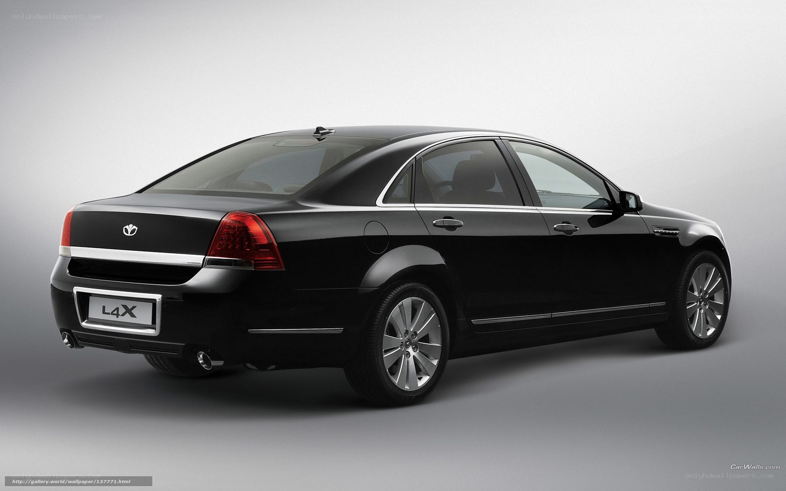black sedan rear view