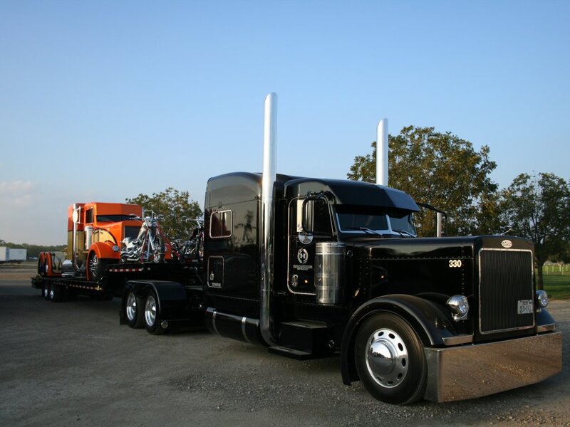 Black Semi-truck — Calm, Afternoon