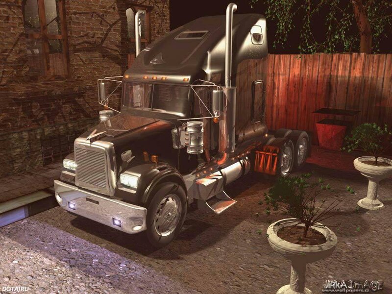 Black Semi-truck — Calm