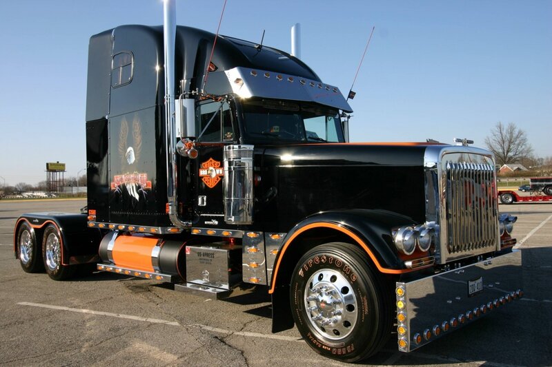 Black Semi-truck — Dramatic, Afternoon, Photograph