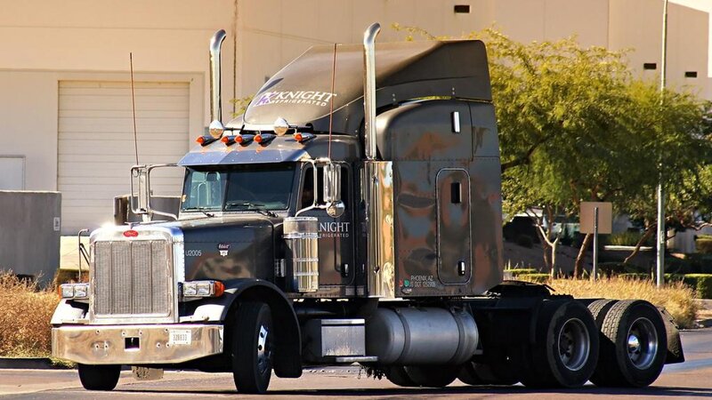 Black Semi-truck — Gray, Neutral
