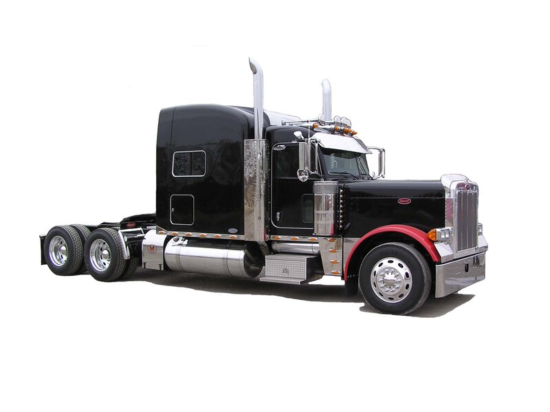 Black Semi-truck — Neutral, Photograph