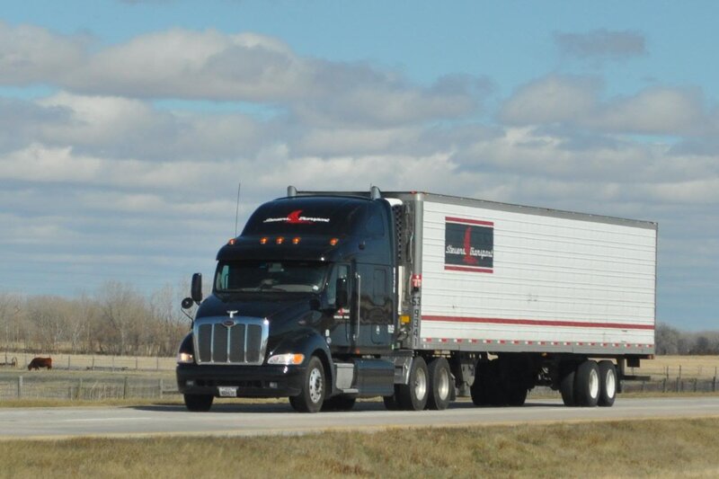 Black Semi-truck on Road