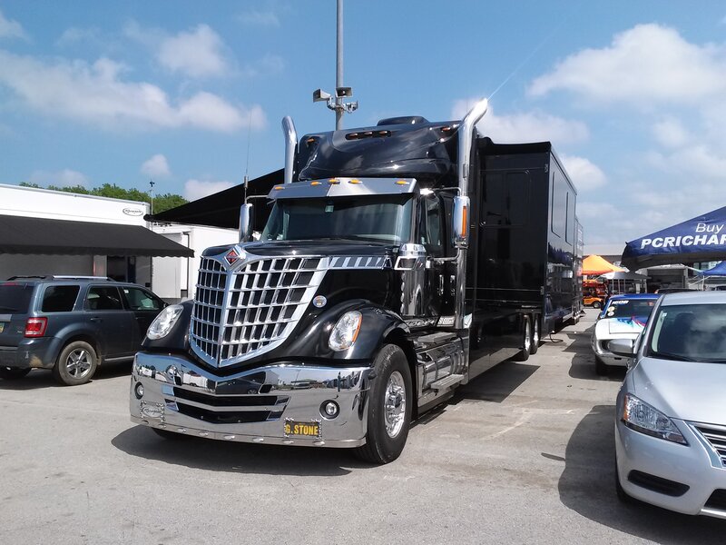 Black Semi-truck — Outdoor, Afternoon, Photograph, Cars