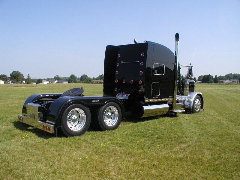 Black Semi-truck — Serene