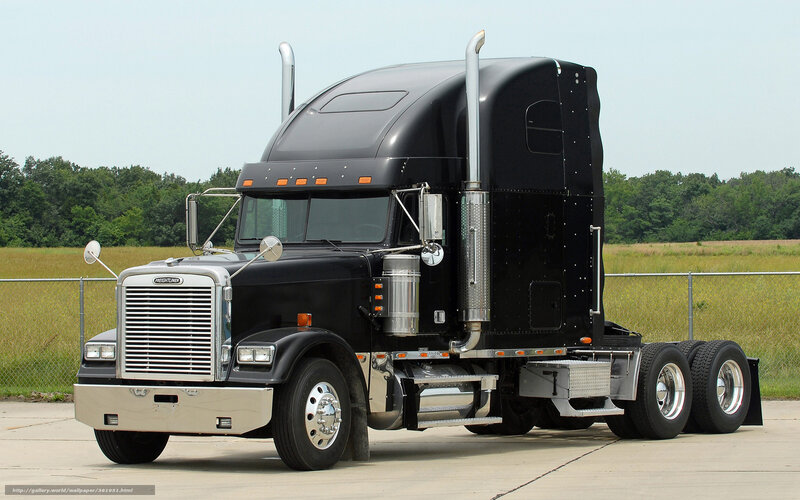 black semi-truck with chrome accents