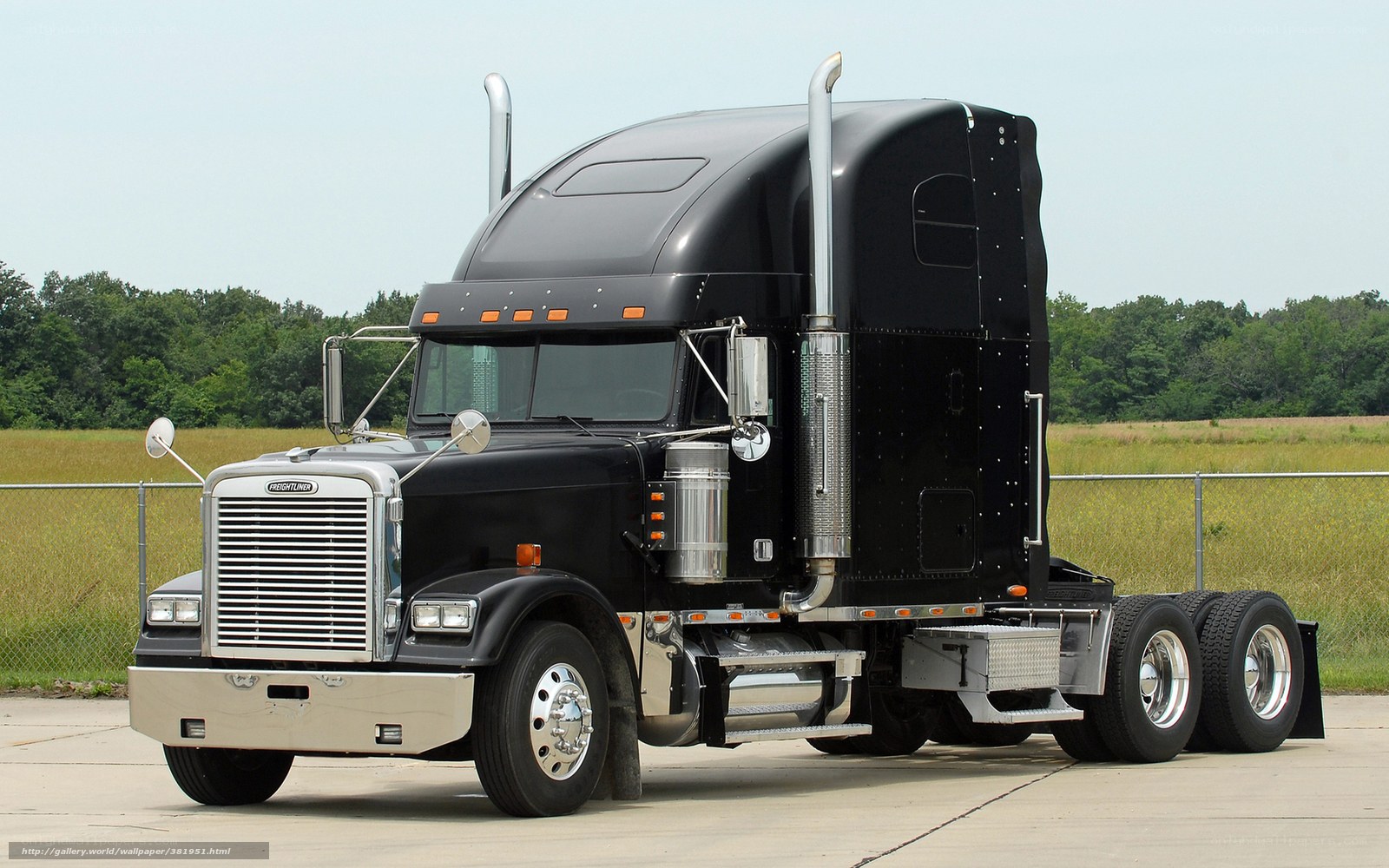 black semi-truck with chrome accents