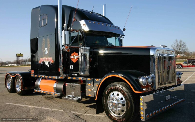 black semi-truck with chrome details