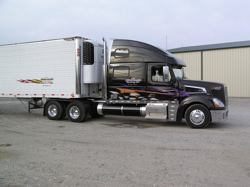 Black Semi-truck with Trailer — Neutral