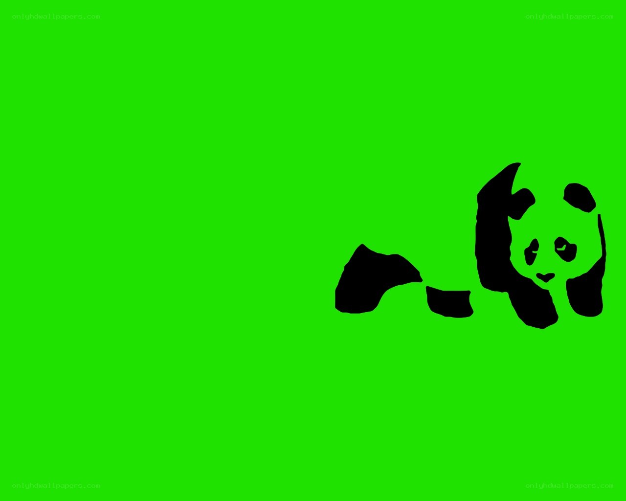 black shapes on green background