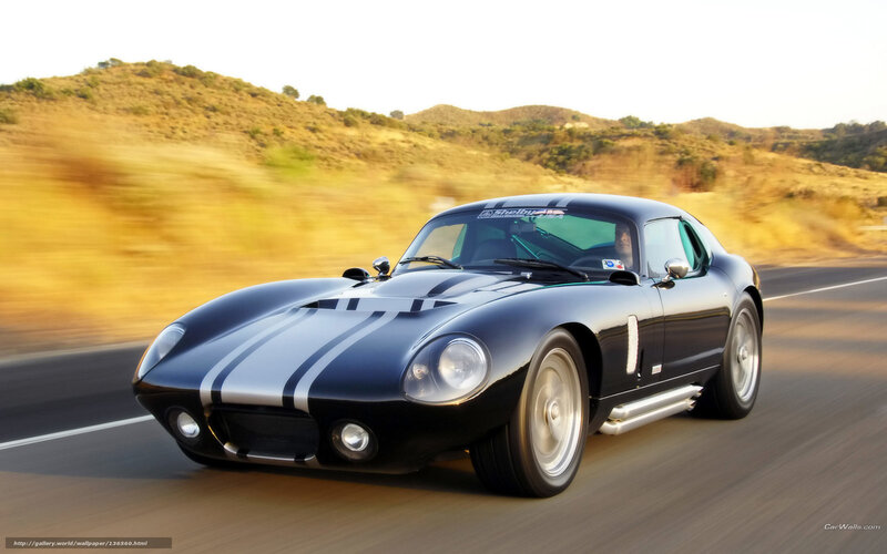 Black Shelby Cobra on road