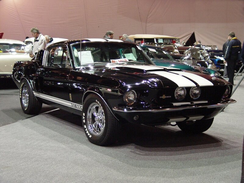 Black Shelby GT500 at car show