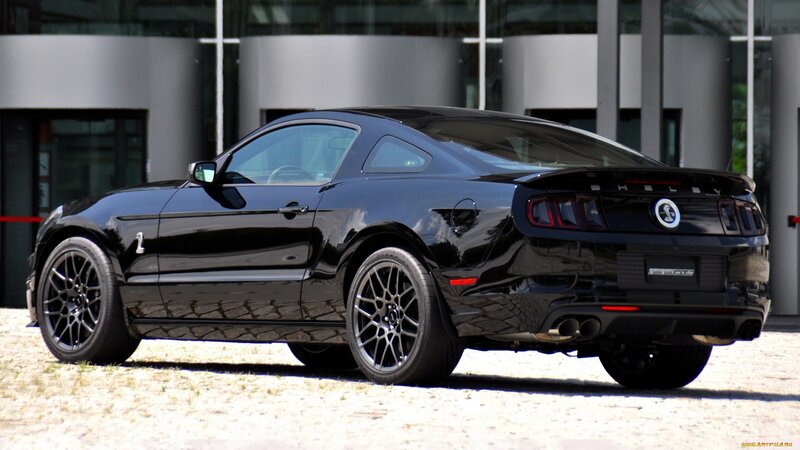 black shelby mustang car