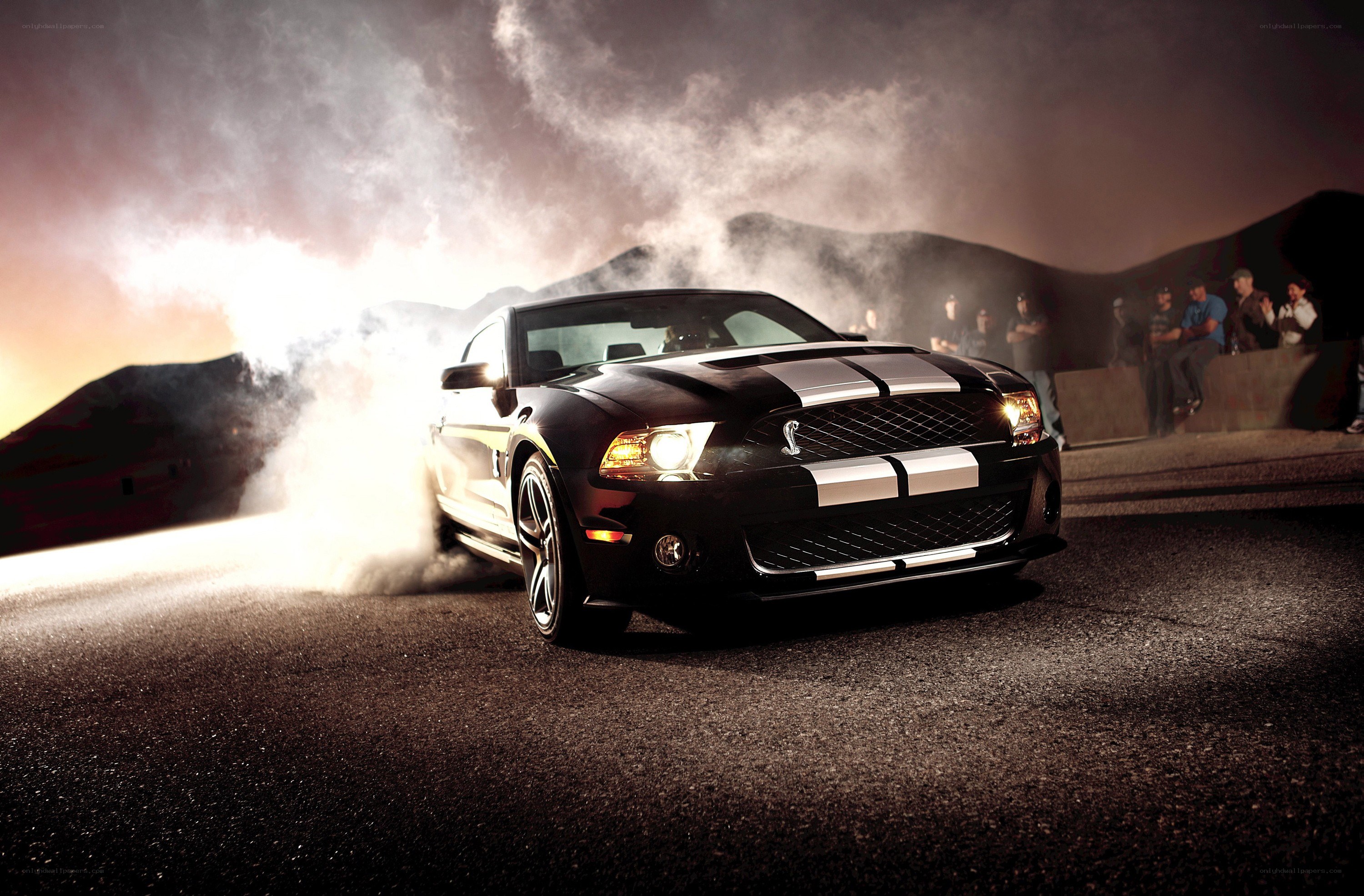 Black Shelby Mustang drift