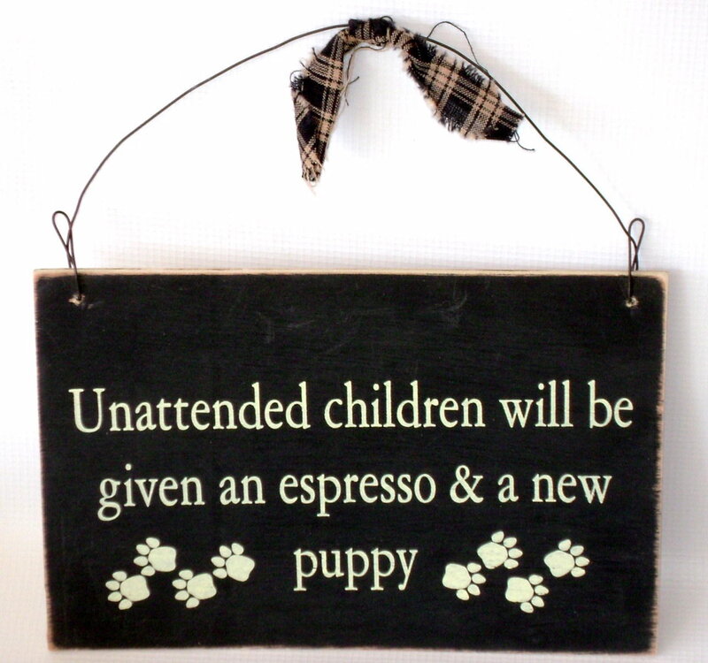 Black Sign with Text