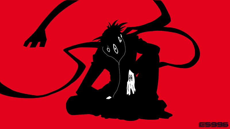 black silhouette character