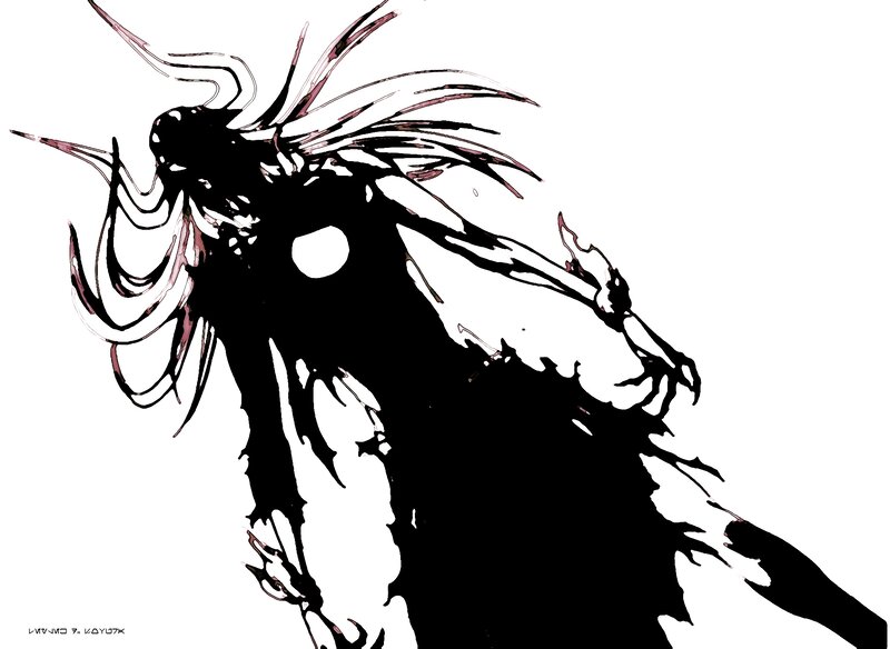 Black Silhouette Figure — Dramatic