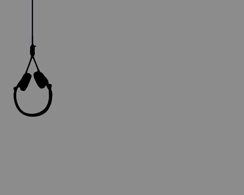 black silhouette of a noose