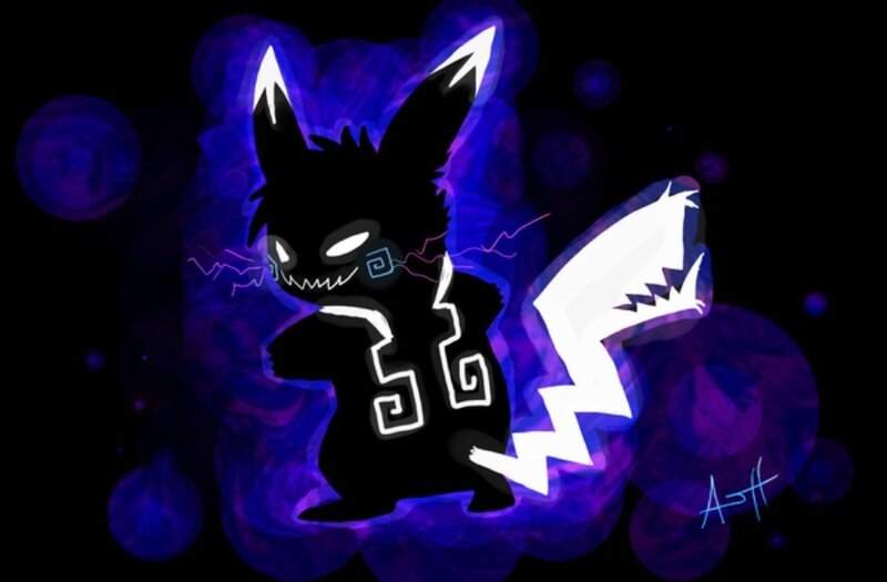 Black Silhouette of Pikachu