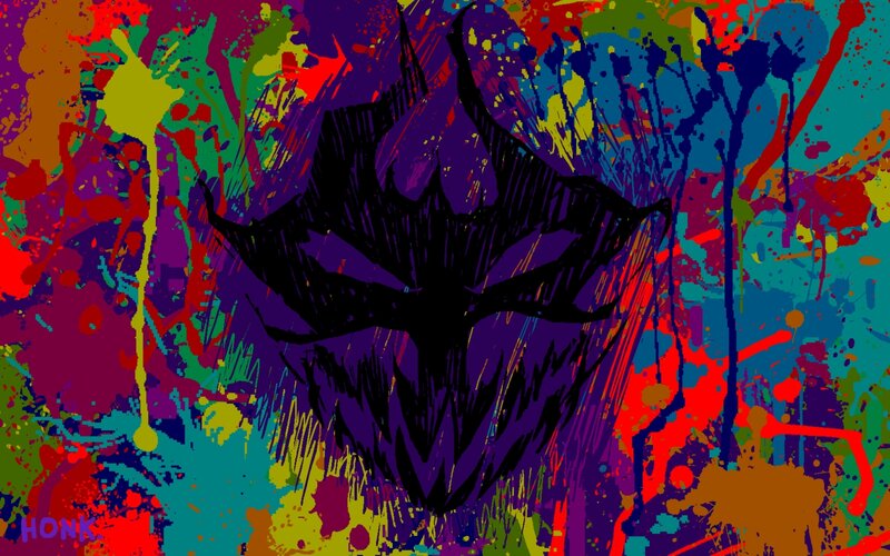 Black Silhouette on Splatter