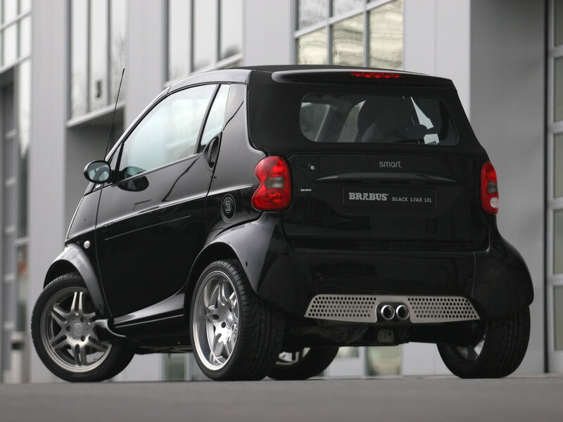 Black Smart Car — Neutral, Photograph, Building, Wheels, Silver