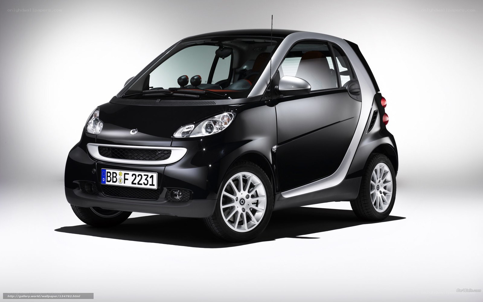 Black smart fortwo car