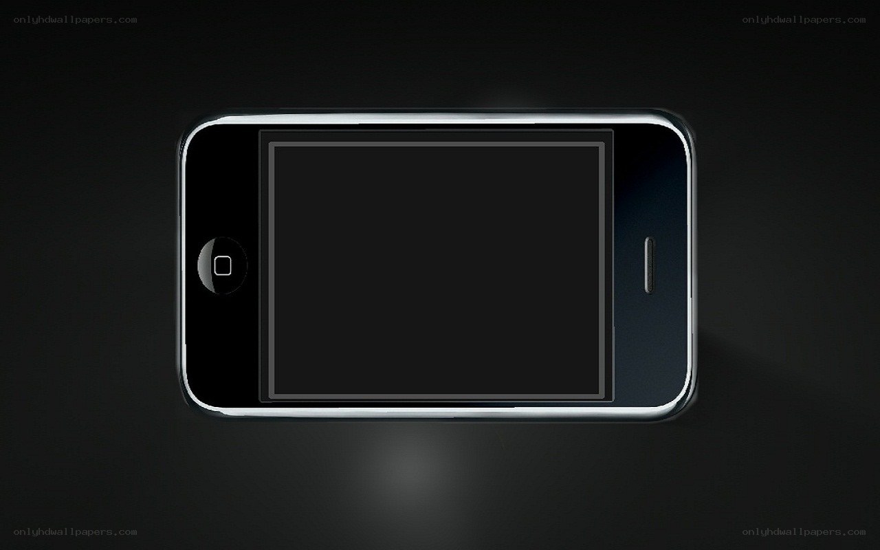 black smartphone on dark background