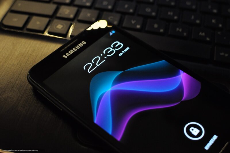 Black Smartphone on Keyboard