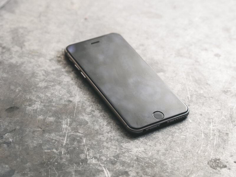 Black Smartphone on Surface