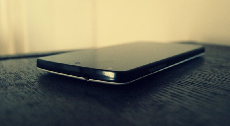 Black Smartphone on Table