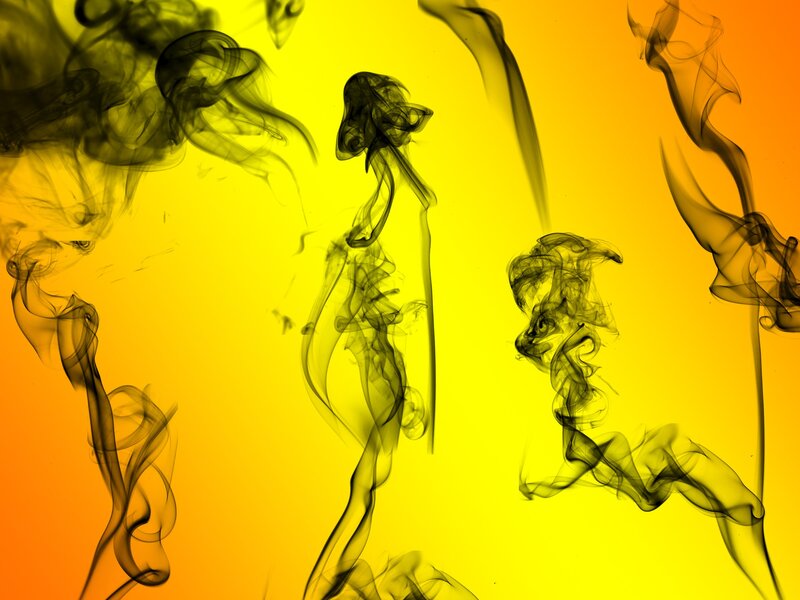 Black Smoke Swirls — Yellow