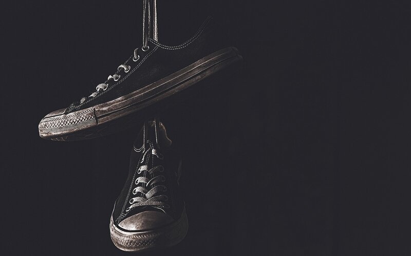 Black Sneakers Hanging