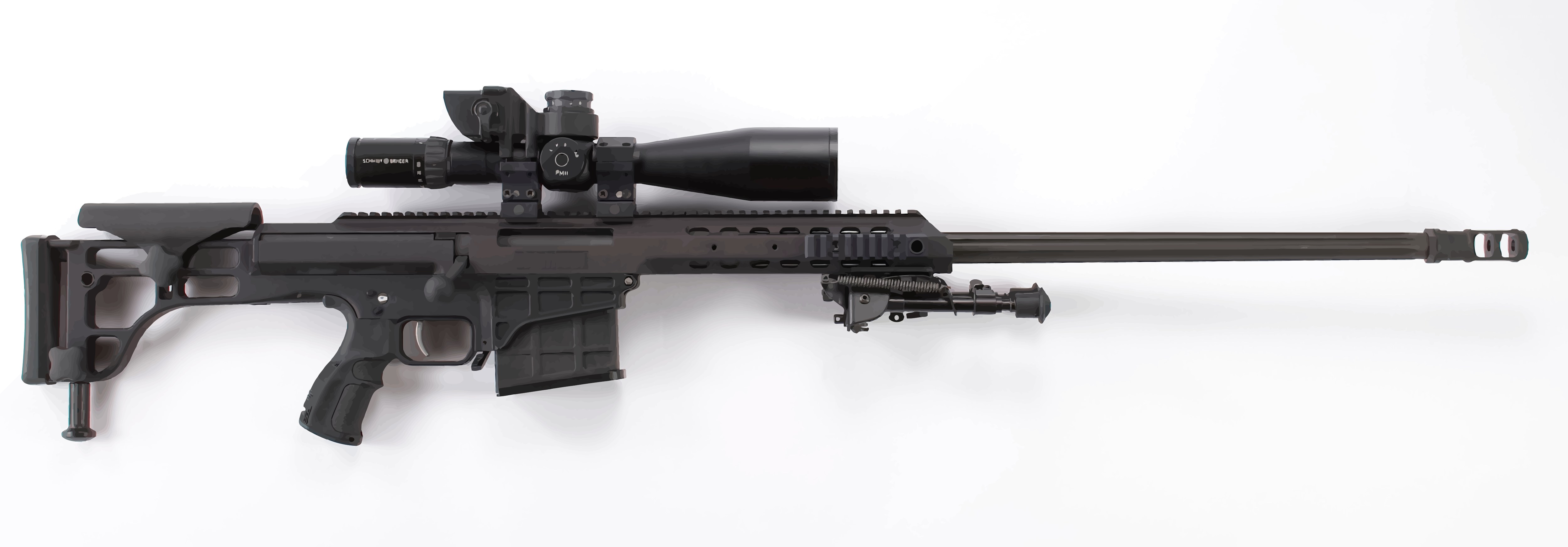 black sniper rifle