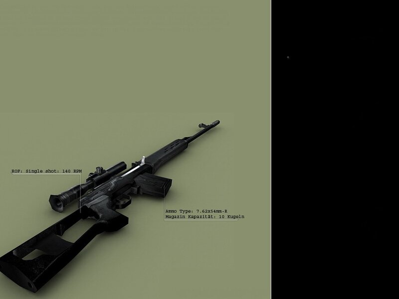 black sniper rifle model