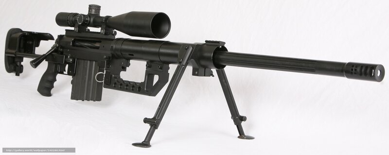 Black Sniper Rifle — Neutral, Photograph, Scope, Bipod