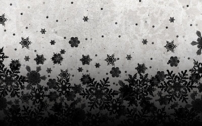 Black Snowflakes on Gray — Calm