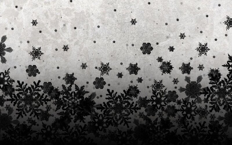 Black Snowflakes on Gray