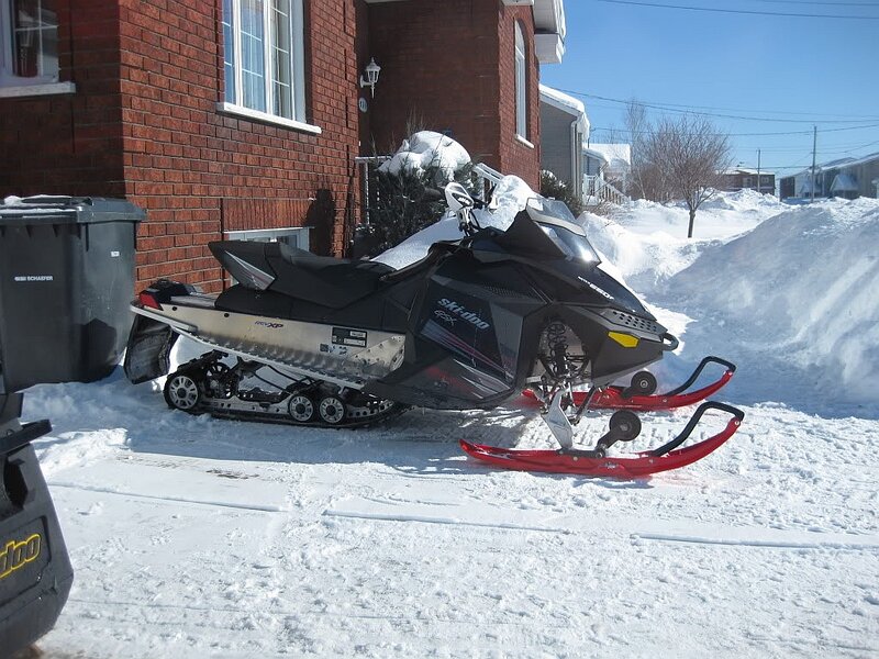 Black Snowmobile — White