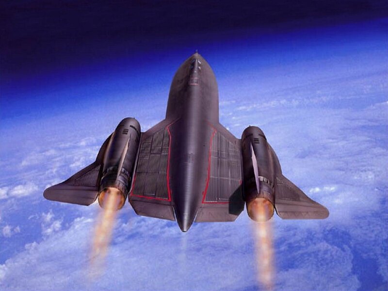 Black Space Plane — Blue