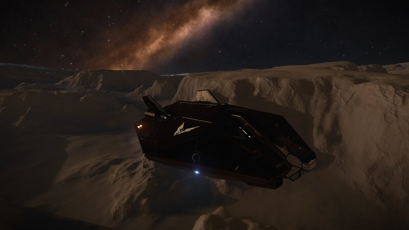 Black Spaceship Flying