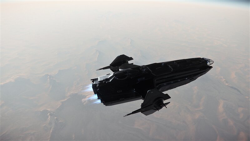 Black Spaceship in Flight