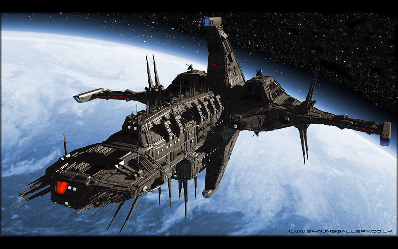 Black Spaceship in Orbit