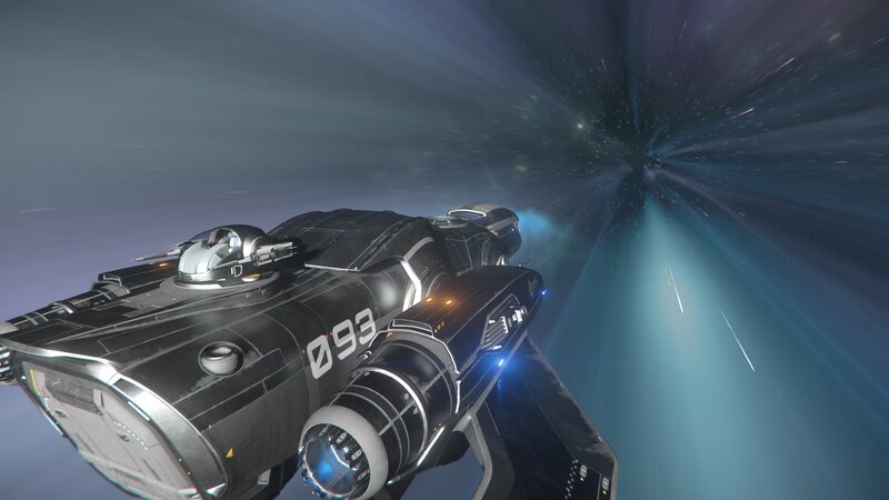 Black Spaceship in Space — Dynamic