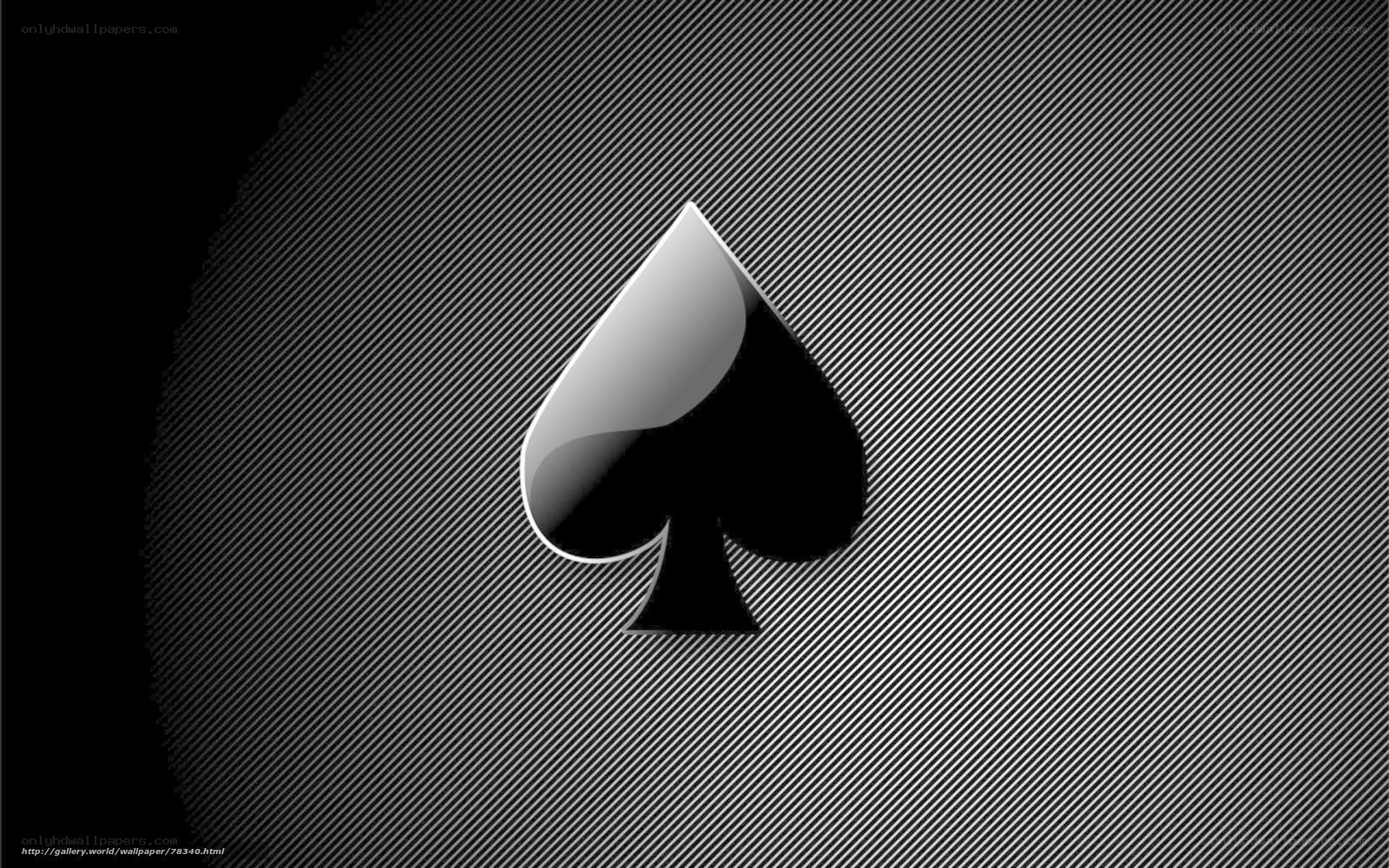 Black spade on textured background