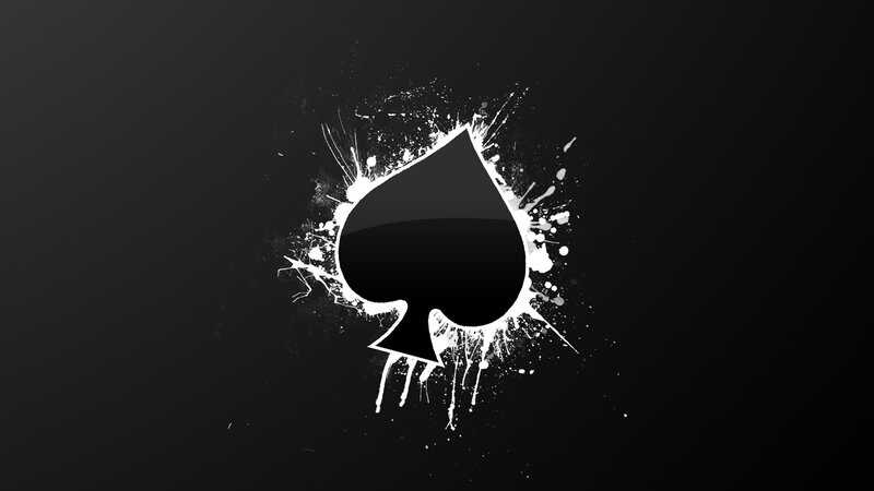 Black Spade Symbol — Dramatic, Digital Art, Splatter