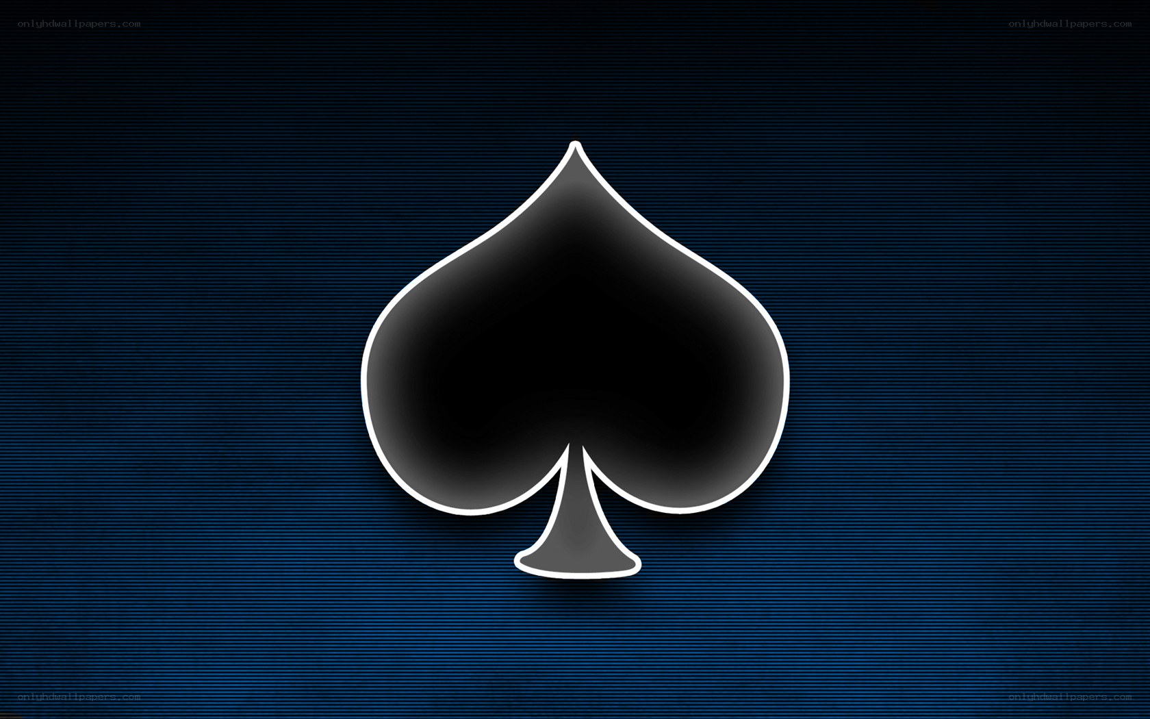 black spade symbol on blue