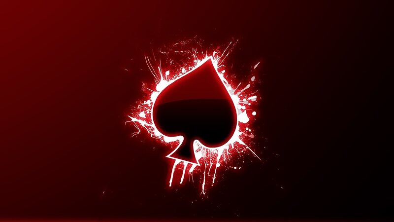 Black Spade Symbol — Red