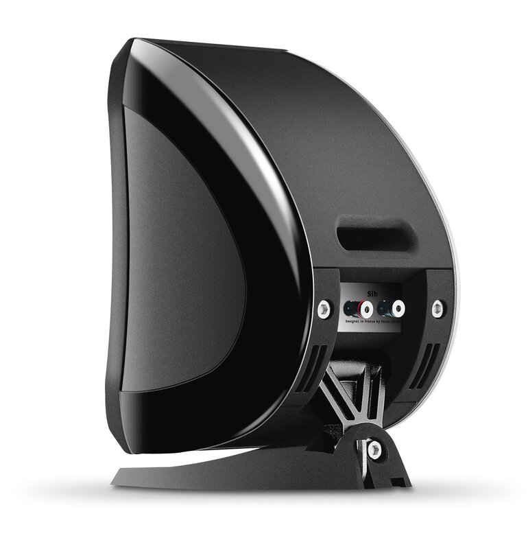 black speaker from side angle