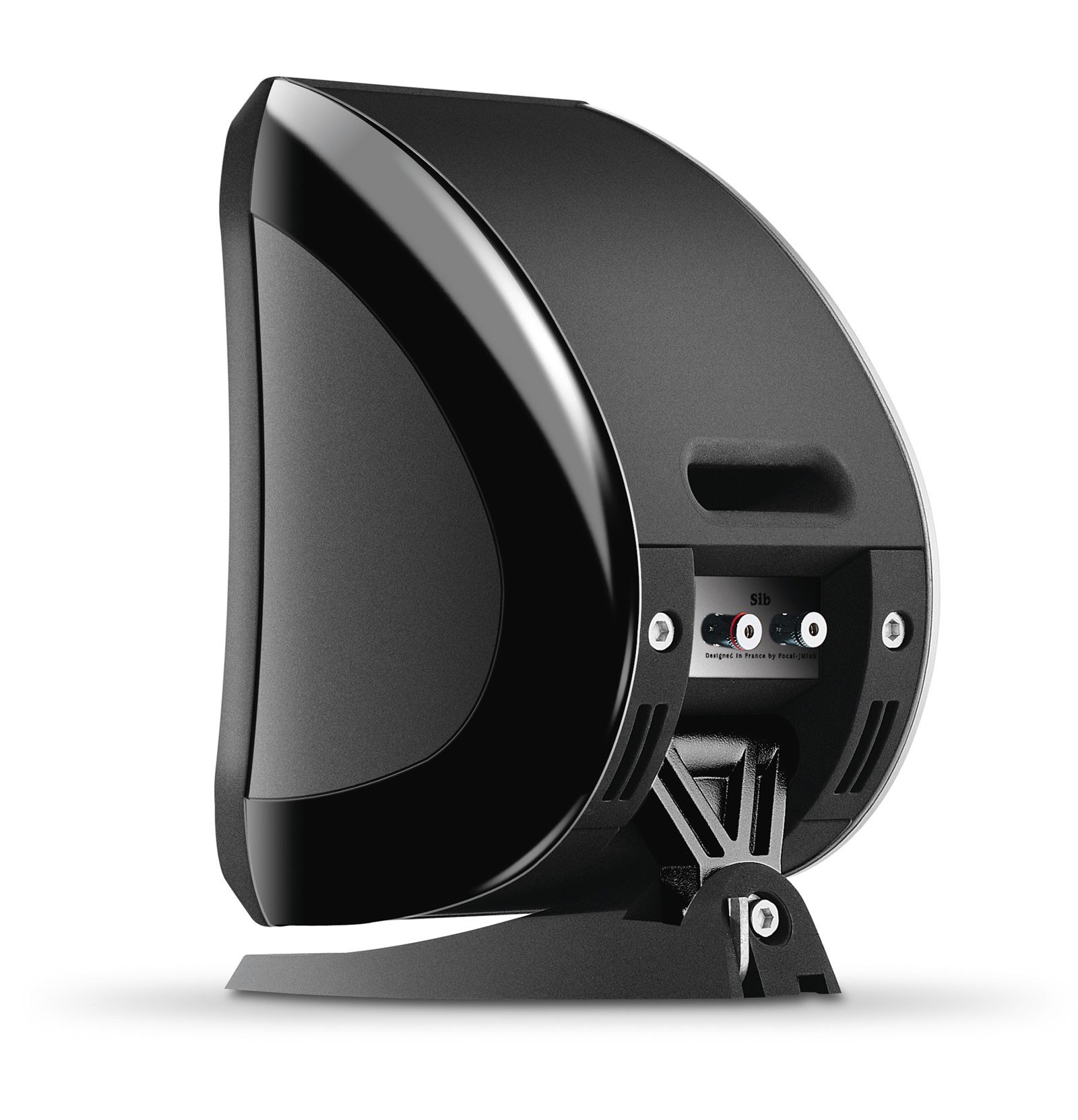 black speaker from side angle