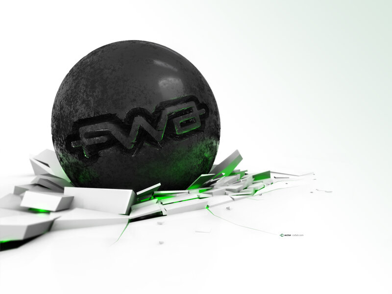 Black Sphere Breaking Surface — Dramatic, 3d Render